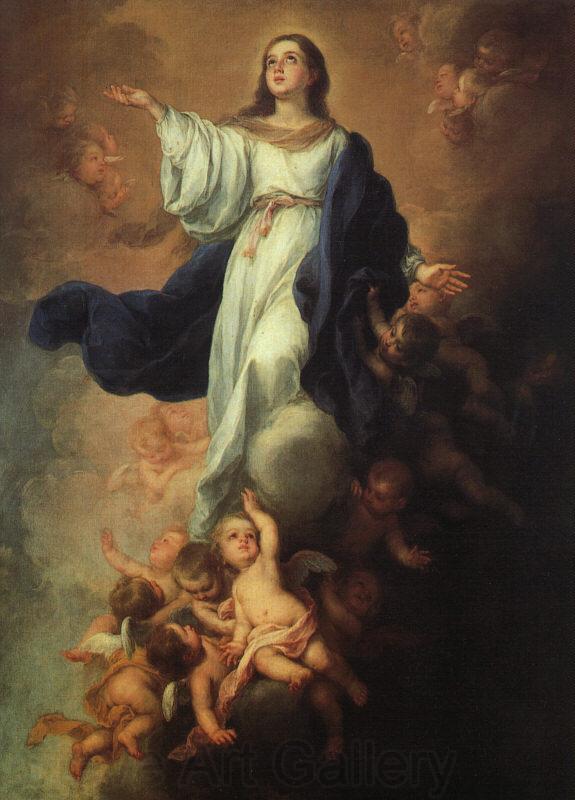 MURILLO, Bartolome Esteban Assumption of the Virgin sg France oil painting art